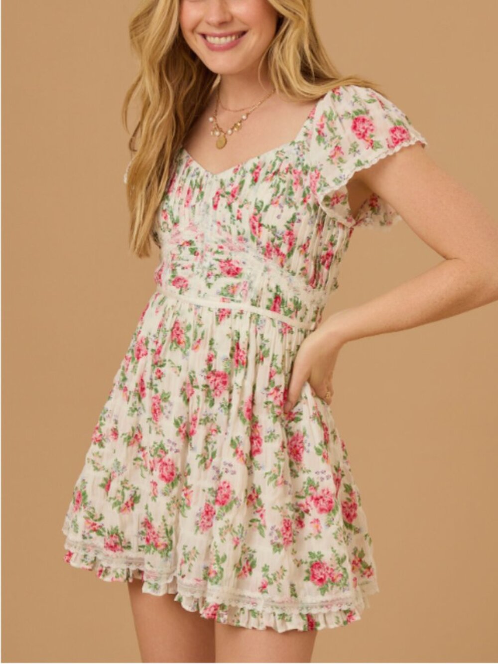 Altar'd State Bella Floral Mini Dress Size Small